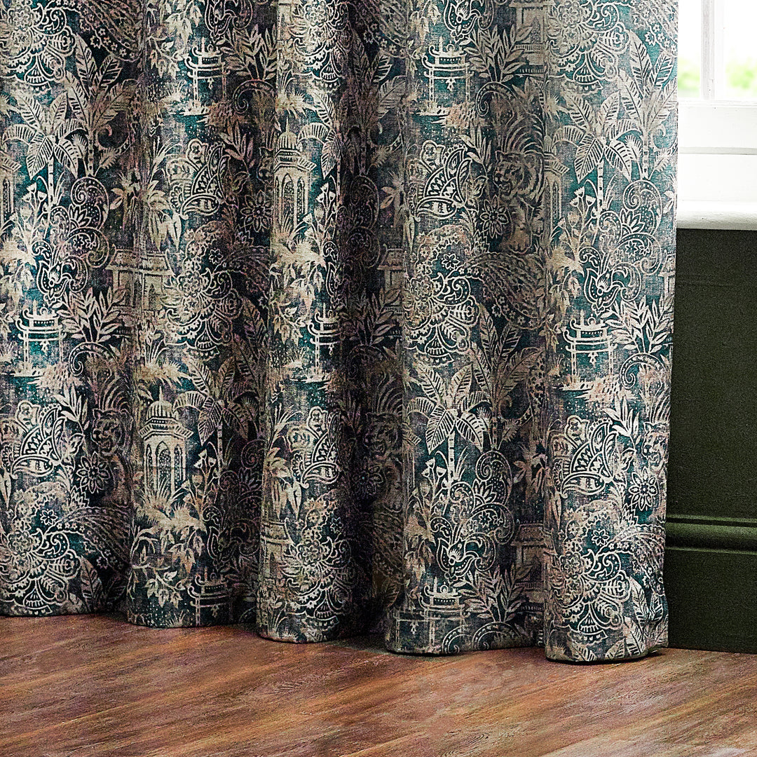 BENGAL 228X137 EYELET CURTAINS WEDGEWOOD