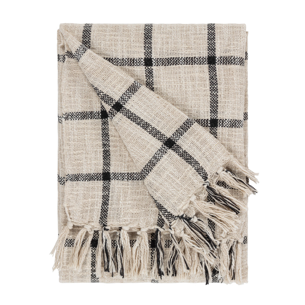 Beni 130x180 Throw Natural/Black - image 2