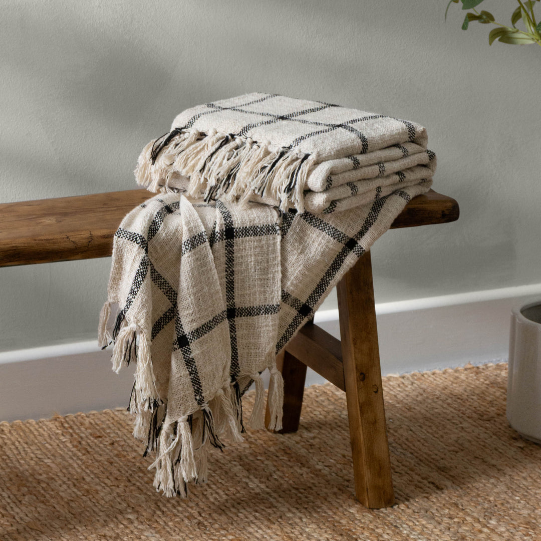 Beni 130x180 Throw Natural/Black