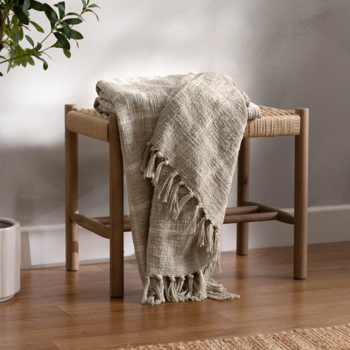 Beni 130x180 Throw Stone/Natural