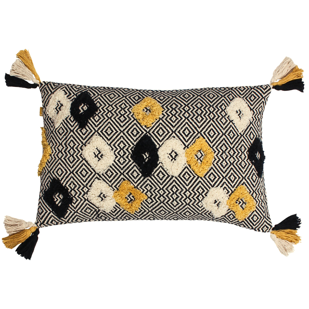 Benji 30x50 Cushion Case Black/Ochre
