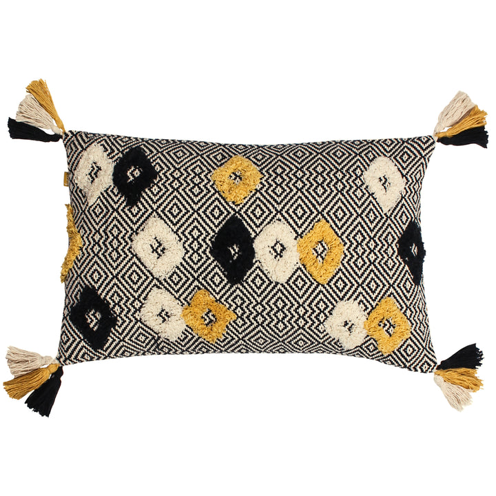 Benji 30x50 Cushion Case Black/Ochre