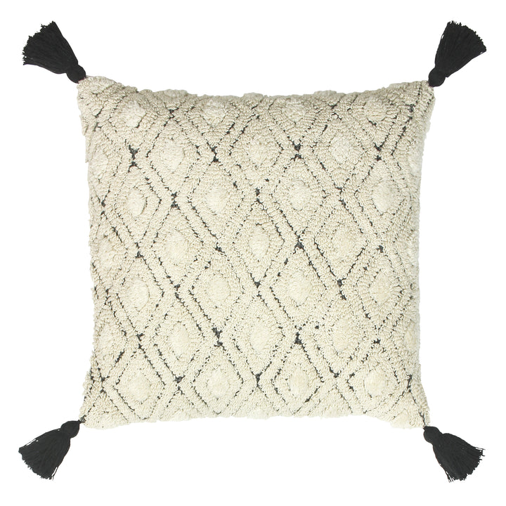 BERBERA 45X45 CUSHION COVER NATURAL/BLACK