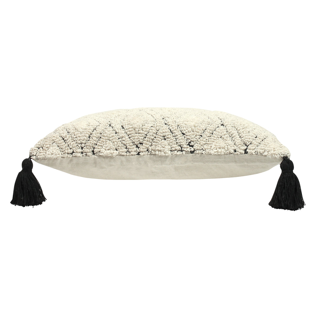 BERBERA 45X45 CUSHION COVER NATURAL/BLACK