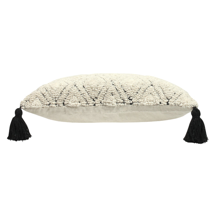 BERBERA 45X45 CUSHION COVER NATURAL/BLACK