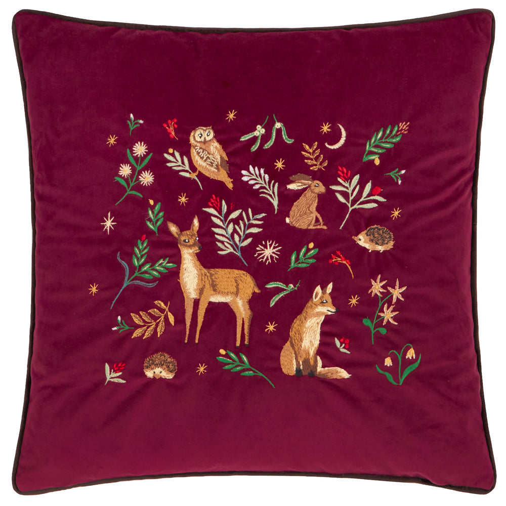 Berry Woods 45x45 Cushion Case Burgundy - image 2