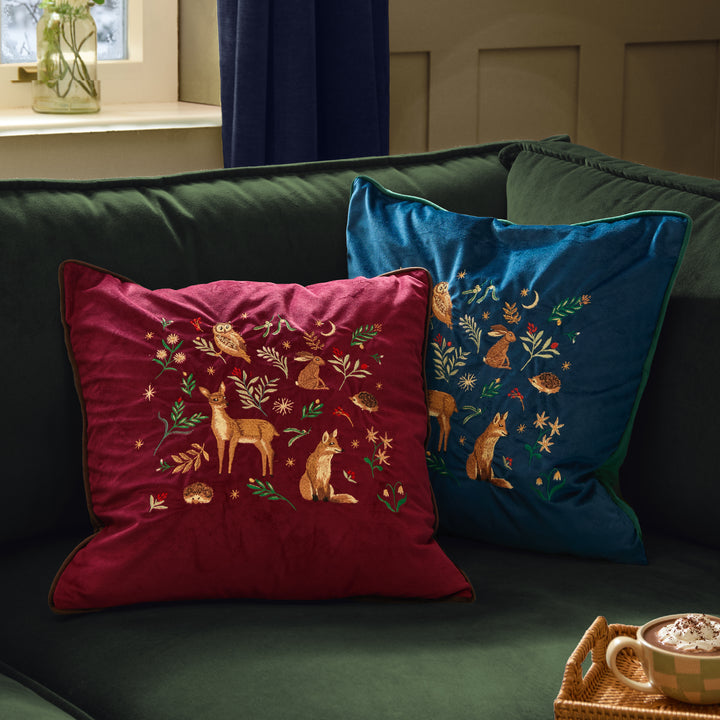 Berry Woods 45x45 Cushion Case Burgundy - image 6