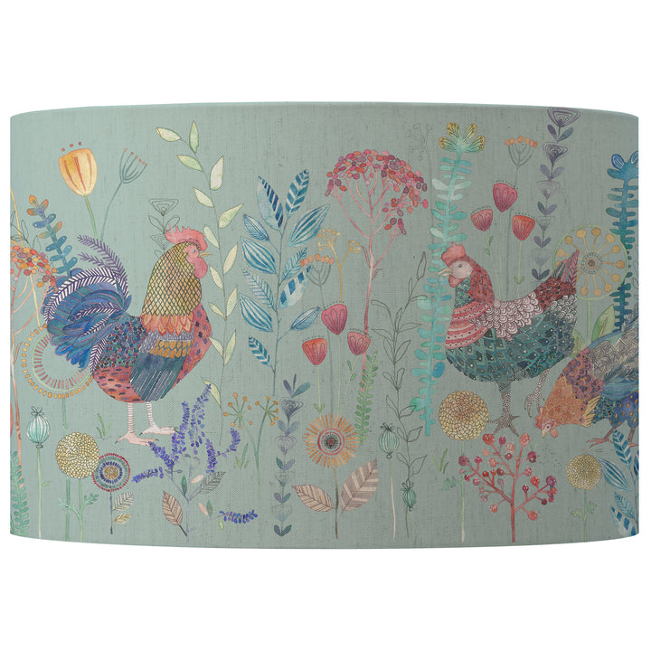 Bilbury Flock EVA 46x24cm Lampshade Robins Egg - image 2