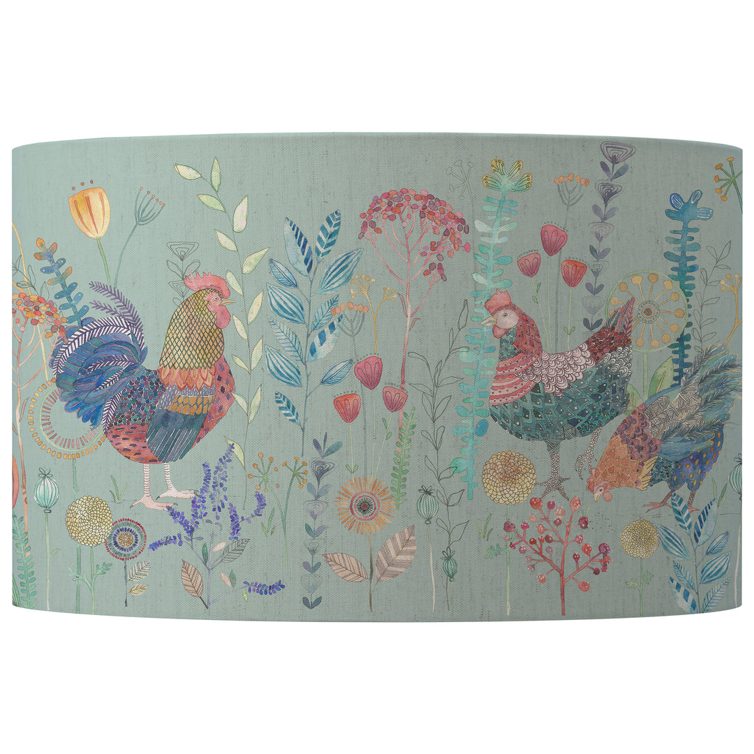 Bilbury Flock EVA 52x29cm Lampshade Robins Egg - image 2