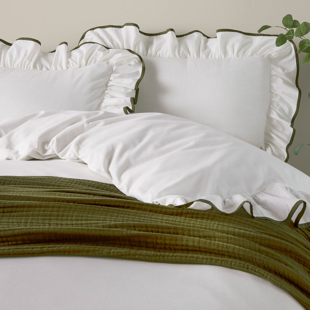 Blousey Double Duvet Set Olive - image 2