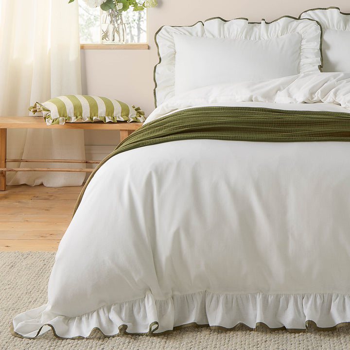 Blousey Double Duvet Set Olive - image 3