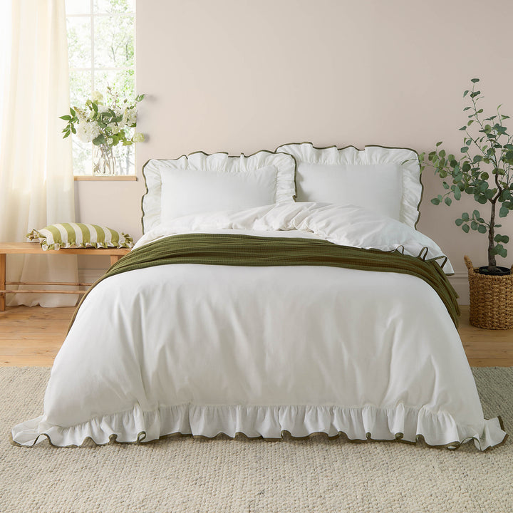 Blousey Double Duvet Set Olive