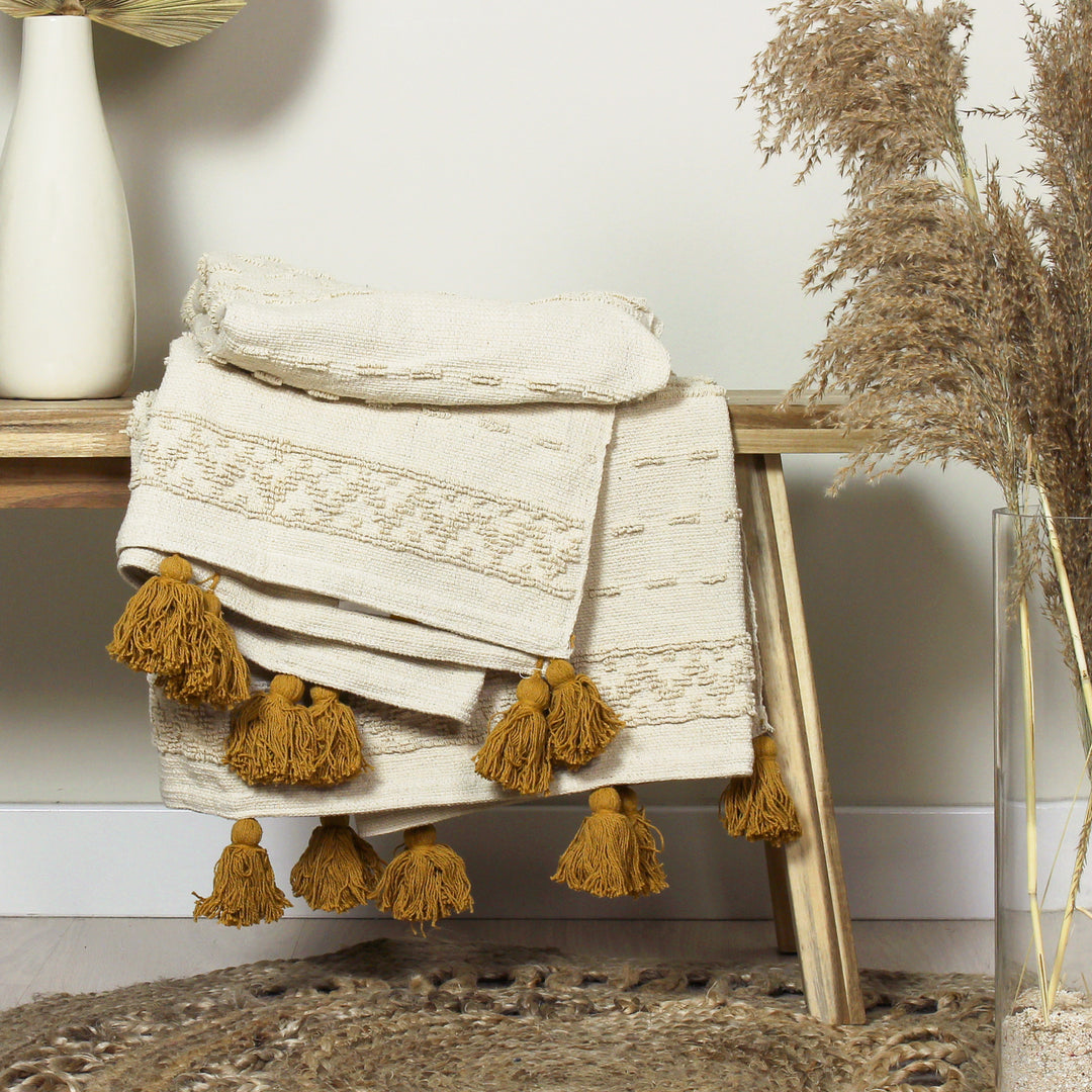 Boho 130x180 Throw Ochre