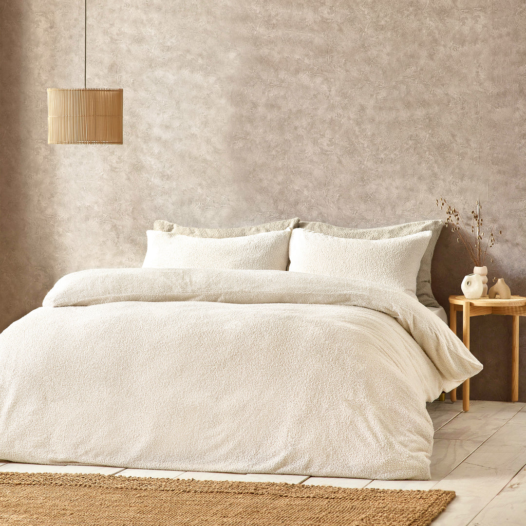 Boucle Single Duvet Set Ecru - image 2
