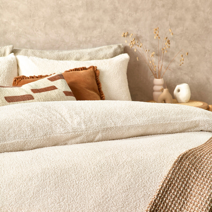 Boucle Single Duvet Set Ecru - image 3