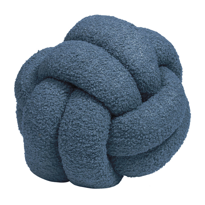 BOUCLE KNOT 30X30 FILLED CUSHION BLUE