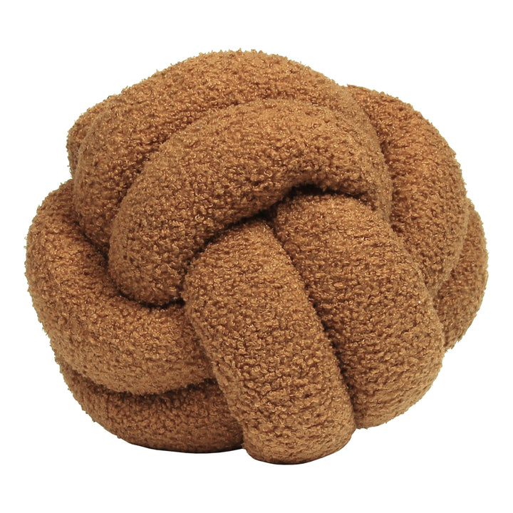 BOUCLE KNOT 30X30 FILLED CUSHION GINGER