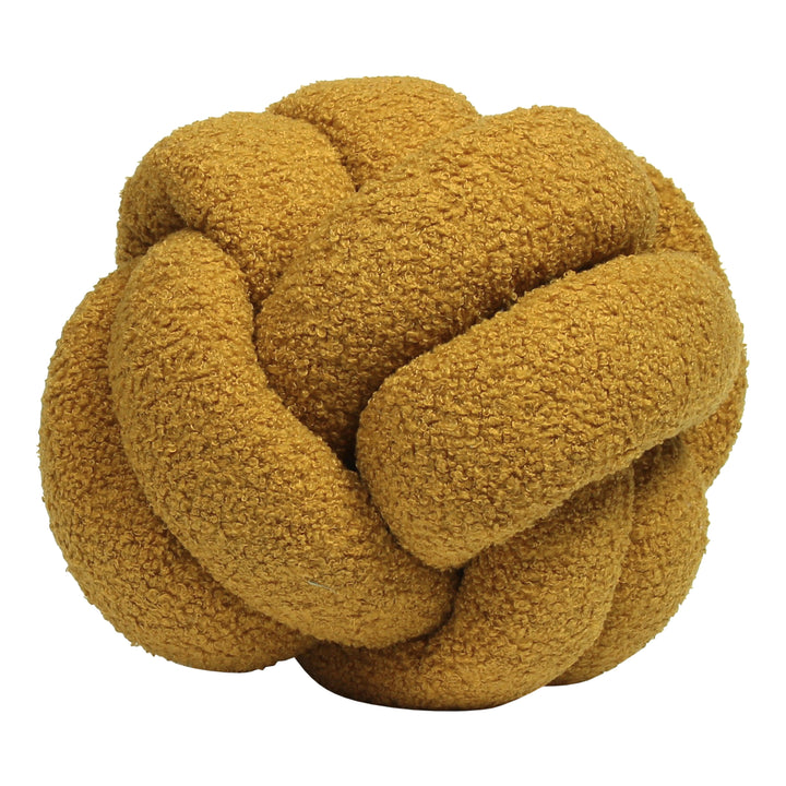 BOUCLE KNOT 30X30 FILLED CUSHION SAFFRON