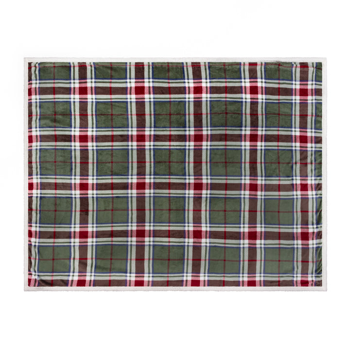 Braemar Sherpa 140x180 Throw Berry/Pine - image 2