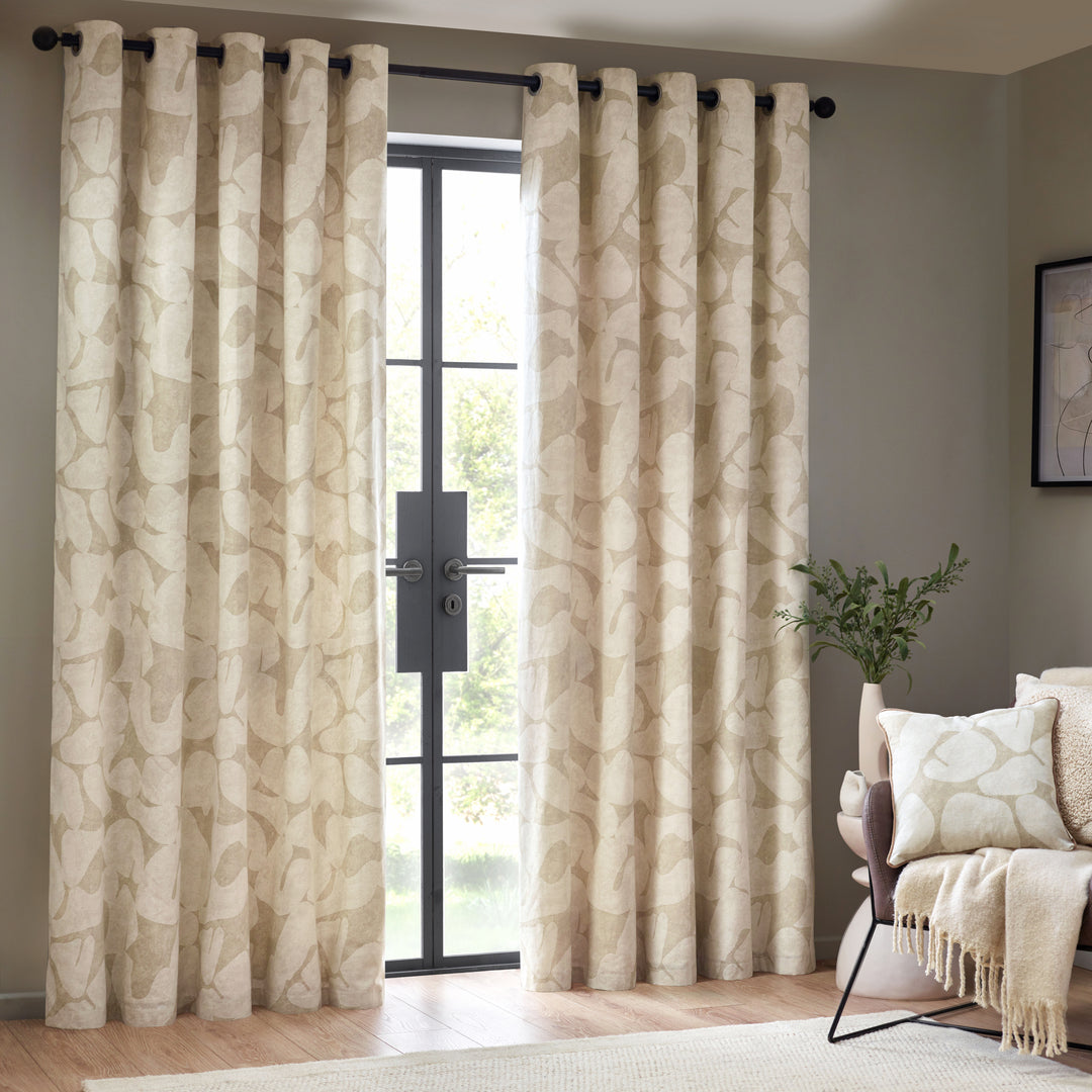 BRINN 168X137 EYELET CURTAINS NATURAL