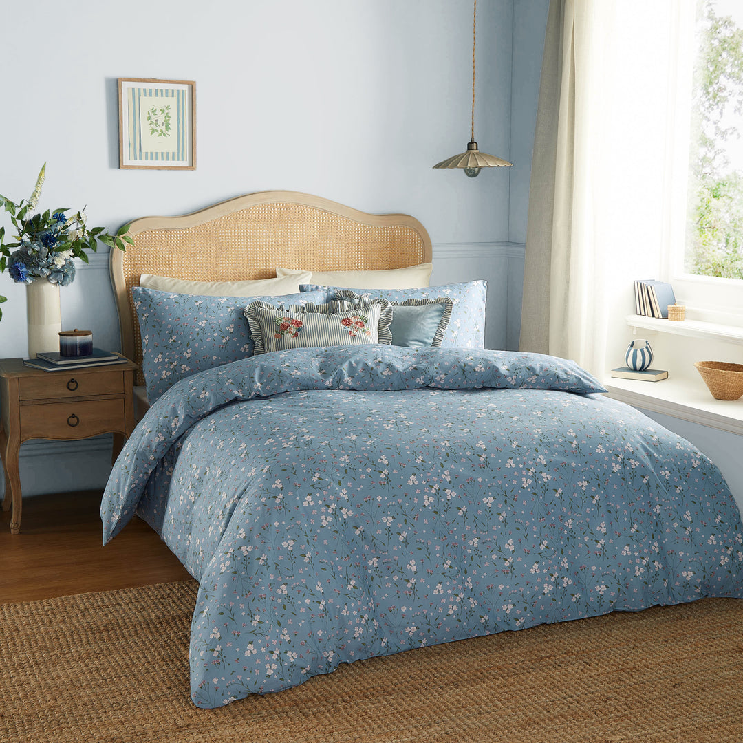 Bronte Super King Duvet Set Bluebell