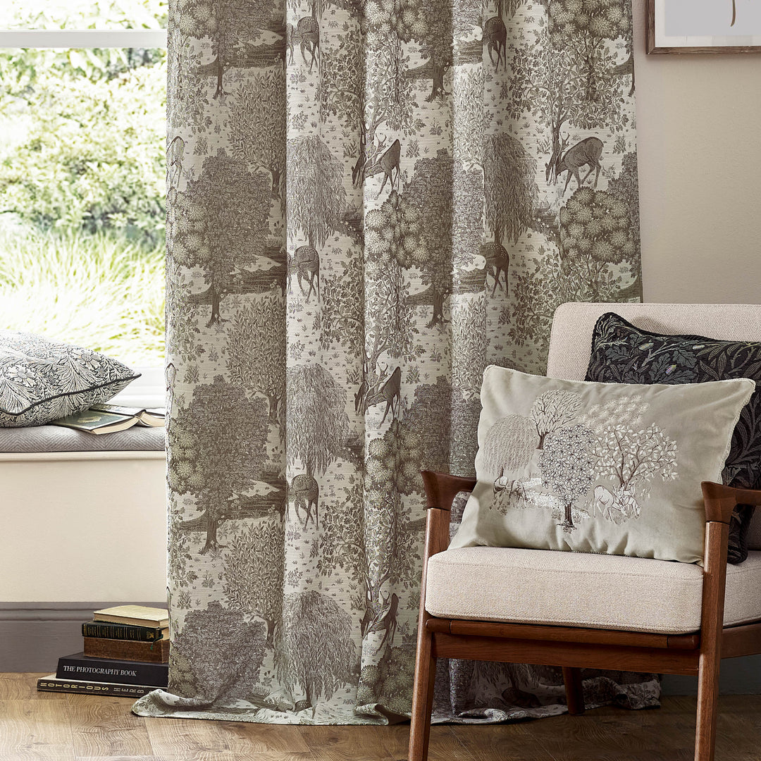 BROOK 117X182 PENCIL PLEAT CURTAINS LINEN