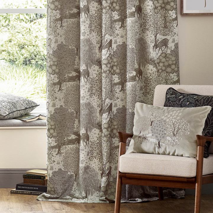 BROOK 117X182 PENCIL PLEAT CURTAINS LINEN