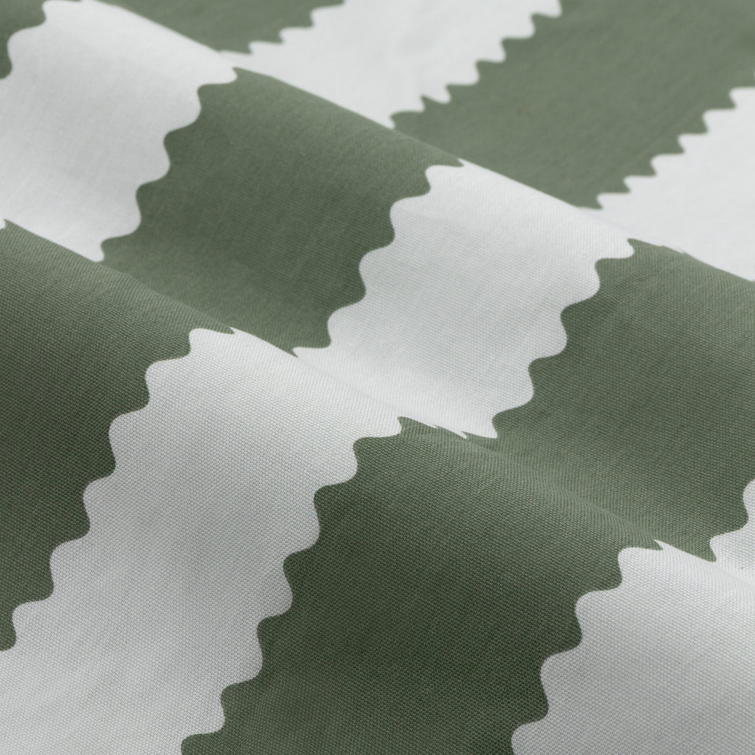 Birdie Stripe 117x183 Pencil Pleat Curtains Bay Green/Mist - image 5
