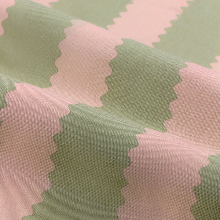 Birdie Stripe 168x183 Pencil Pleat Curtains Pink/Green - image 5