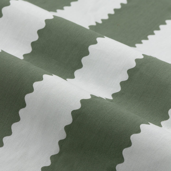 Birdie Stripe 229x183 Pencil Pleat Curtains Bay Green/Mist - image 5