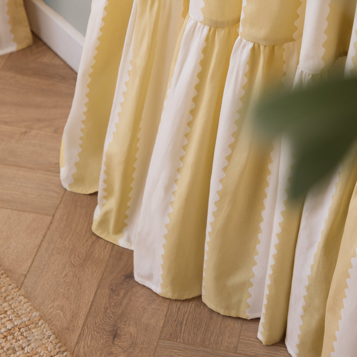 Birdie Stripe 229x183 Pencil Pleat Curtains Butter Yellow - image 4
