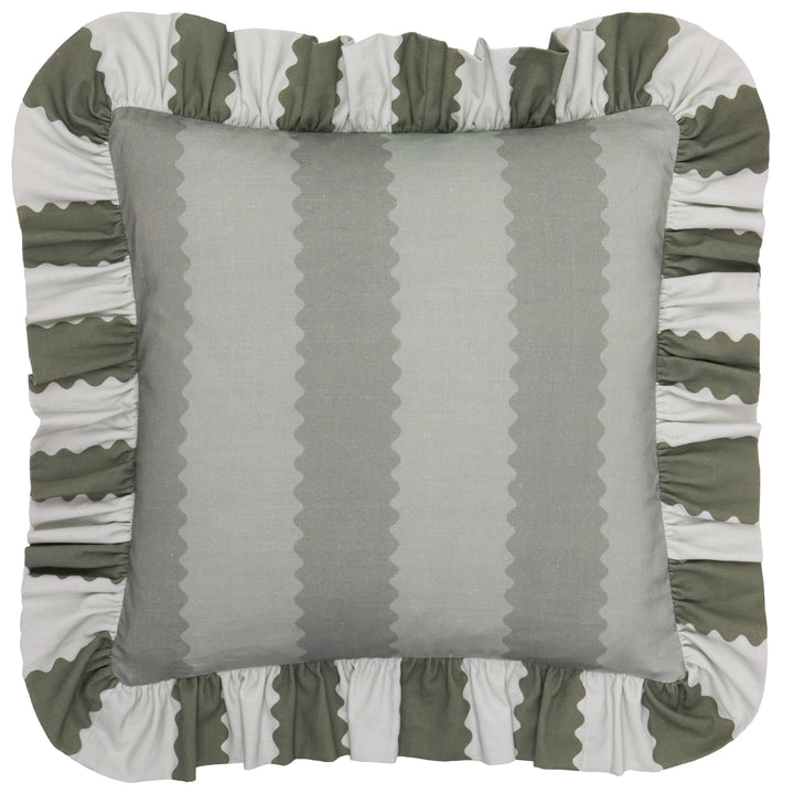 Birdie Stripe 45x45 Cushion Case Bay Green / Mist - image 2