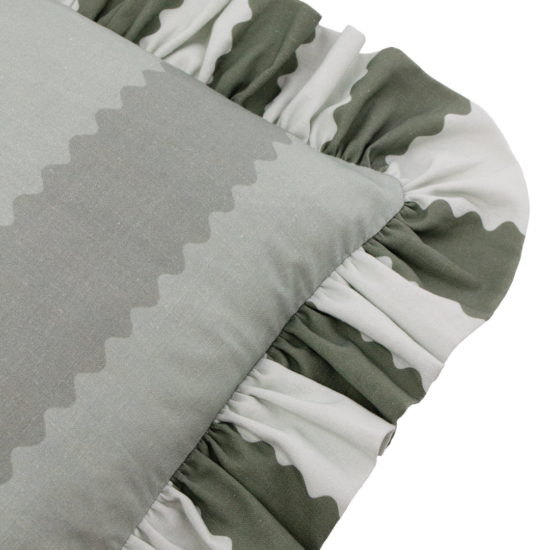 Birdie Stripe 45x45 Cushion Case Bay Green / Mist - image 3