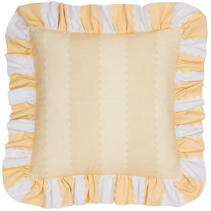 Birdie Stripe 45x45 Cushion Case Butter Yellow - image 2