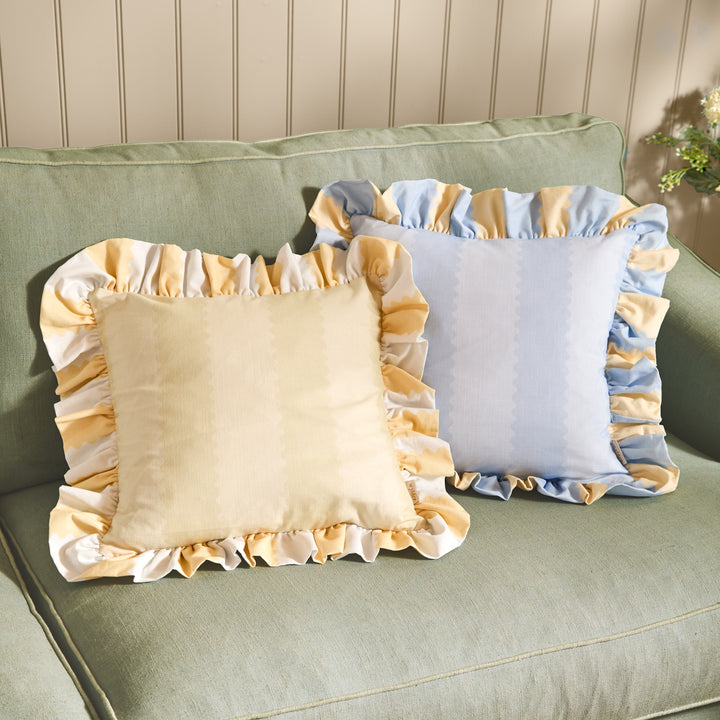 Birdie Stripe 45x45 Cushion Case Butter Yellow - image 4