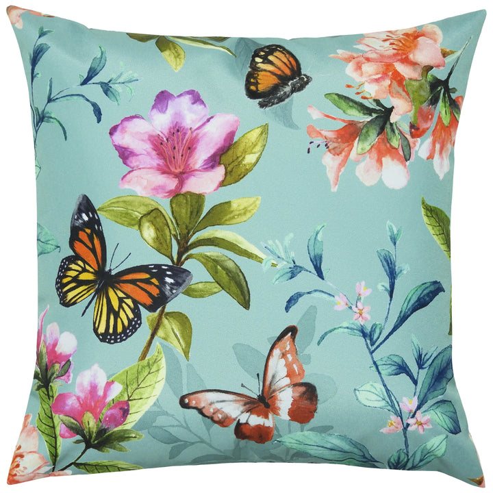 Butterflies 43x43 Outdoor Cushion Cover Duck Egg
