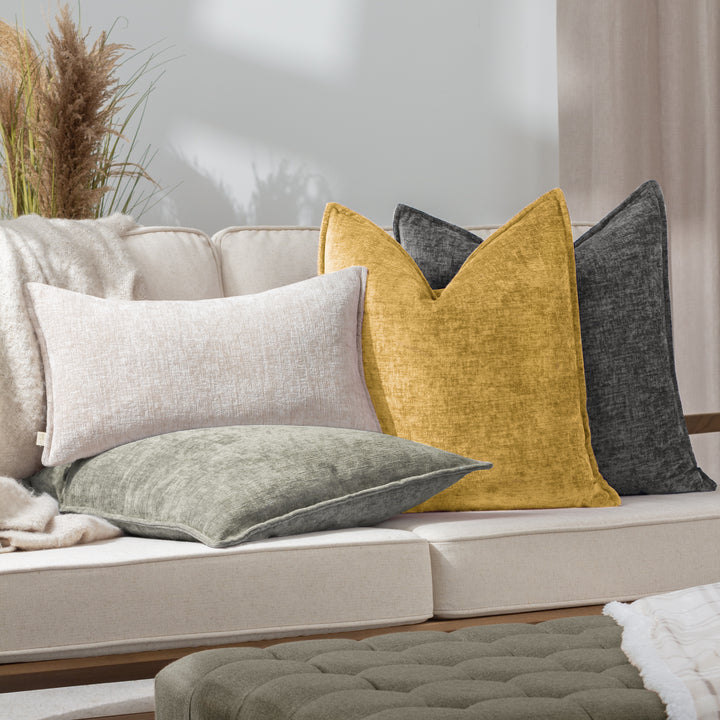 BUXTON 50X50 CUSHION CASE CHARCOAL