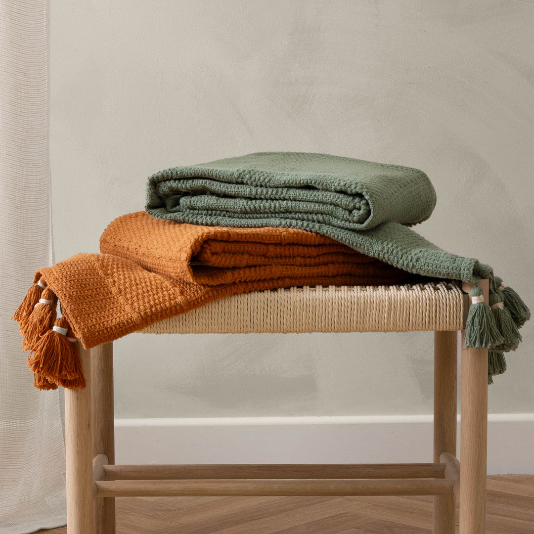 Caliche Woven Throw 130x180 Khaki - image 4