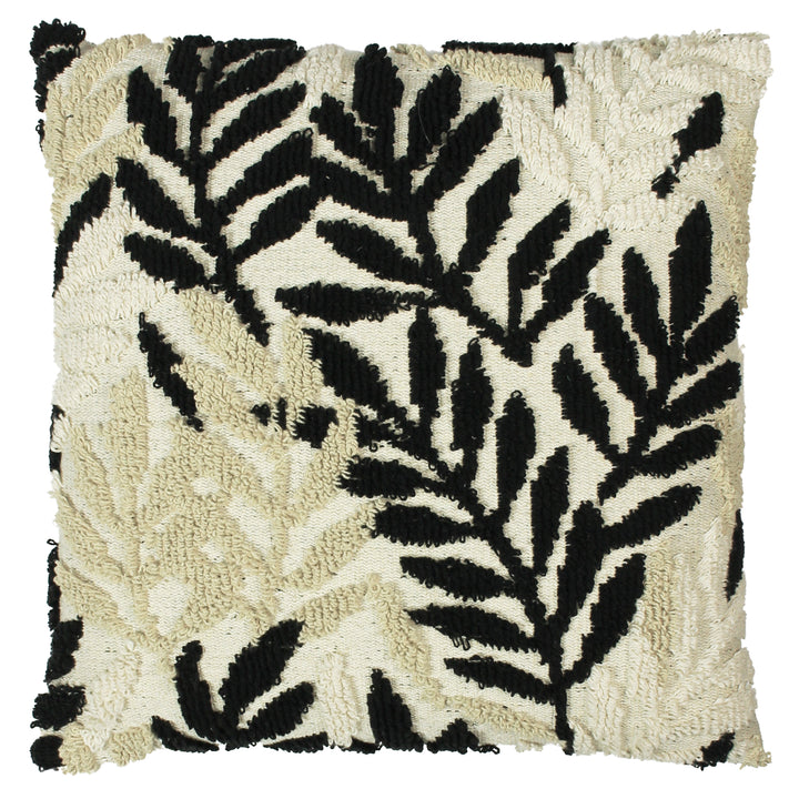 CALIKO 45X45 CUSHION COVER NATURAL/BLACK
