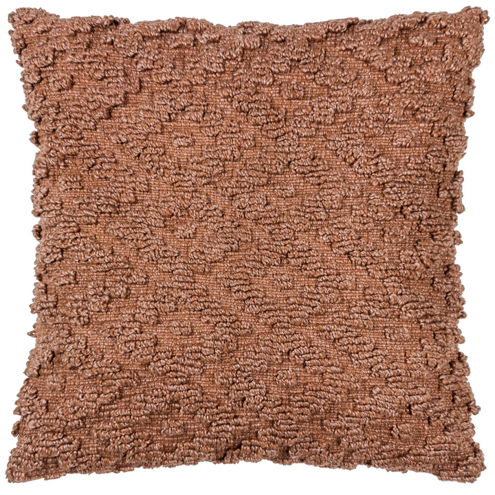 CALVAY 50X50 CUSHION CASE BAKED EARTH