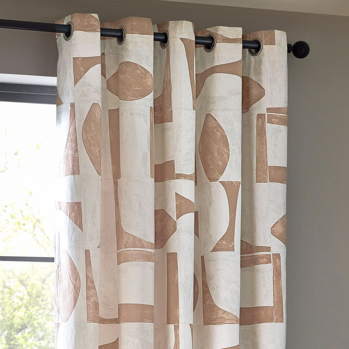 CARRO 229X229 EYELET CURTAINS CLAY