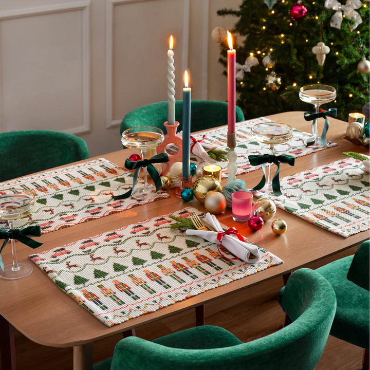 CHRISTMAS CELEBRATIONS 46X36 SET OF 4 TABLE PLACEMATS MULTI