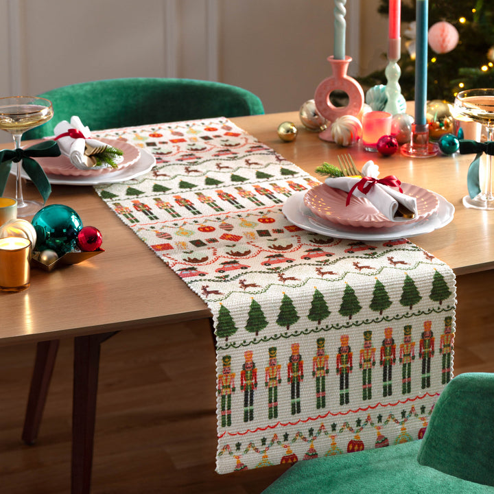 CHRISTMAS CELEBRATIONS 230X35 TABLE RUNNER MULTI
