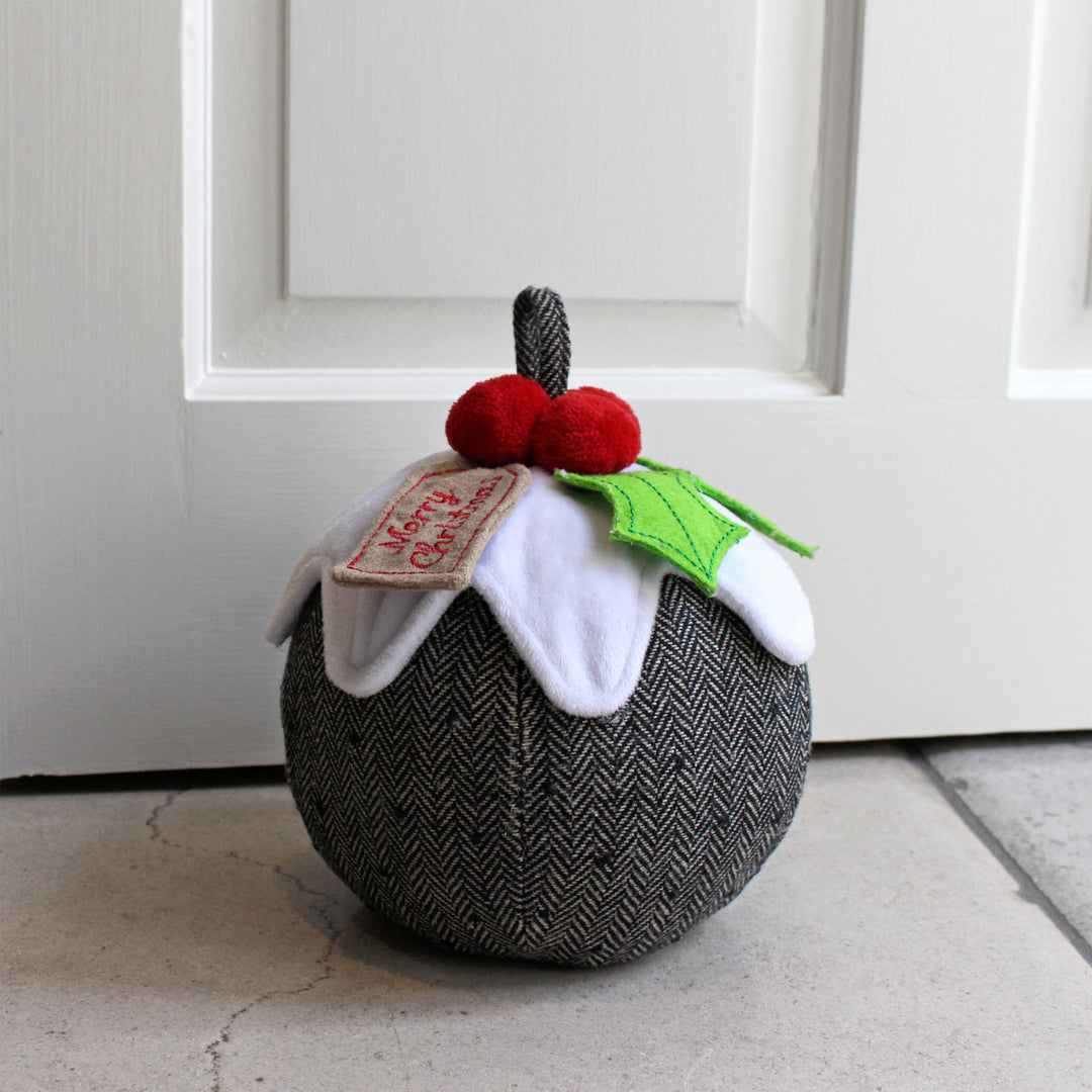 CHRISTMAS PUDDING DOOR STOP