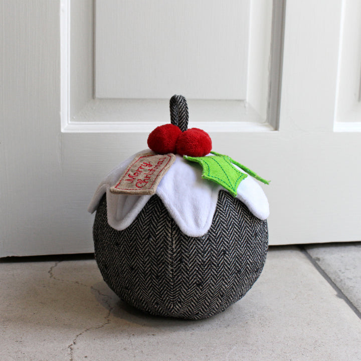 CHRISTMAS PUDDING DOOR STOP