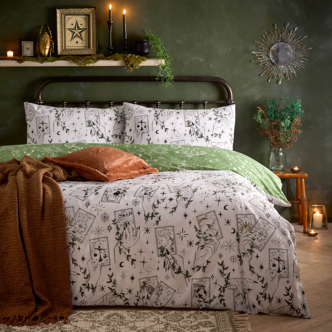Celestial Stories Single Duvet Set Green