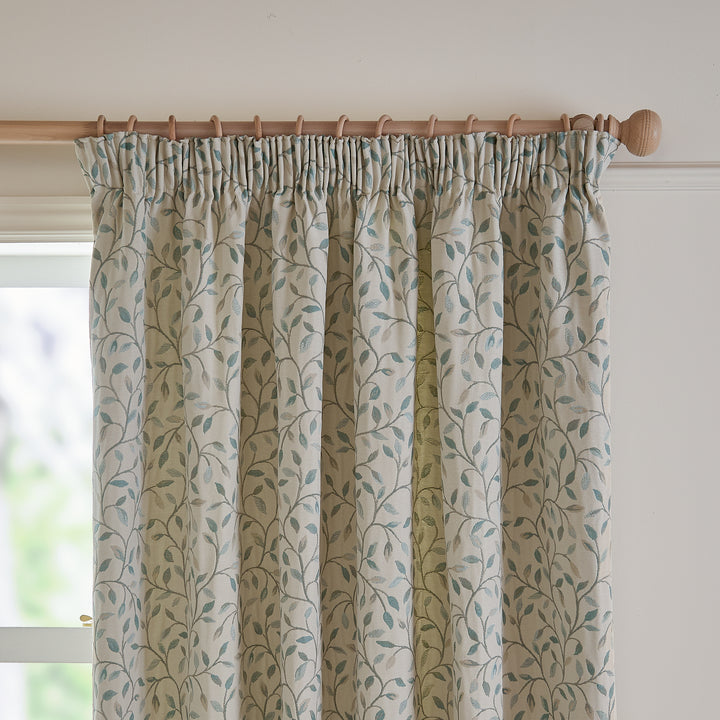 CERVINO PENCIL PLEAT CURTAINS DUCK EGG