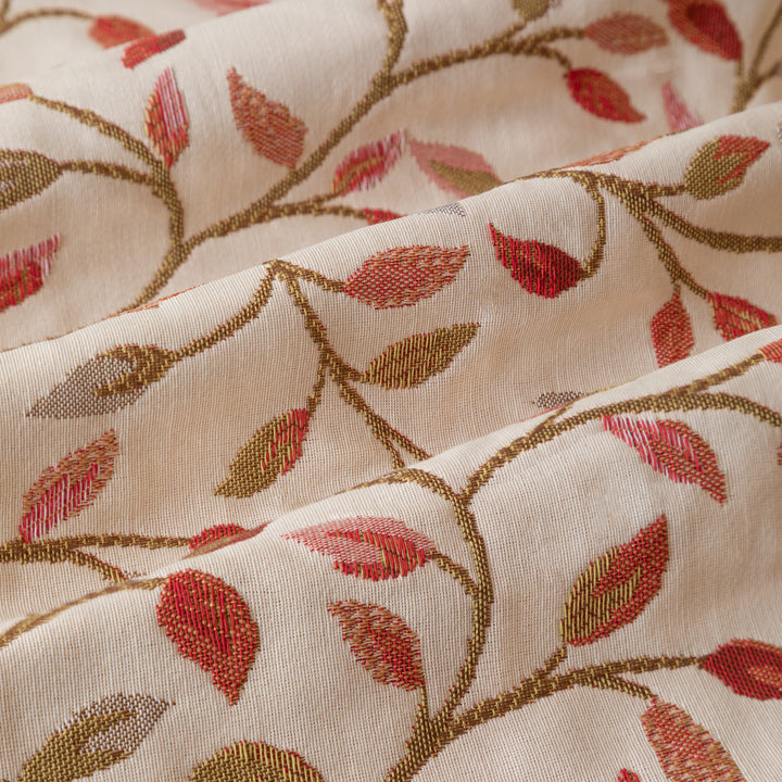 CERVINO PENCIL PLEAT CURTAINS REDNUT