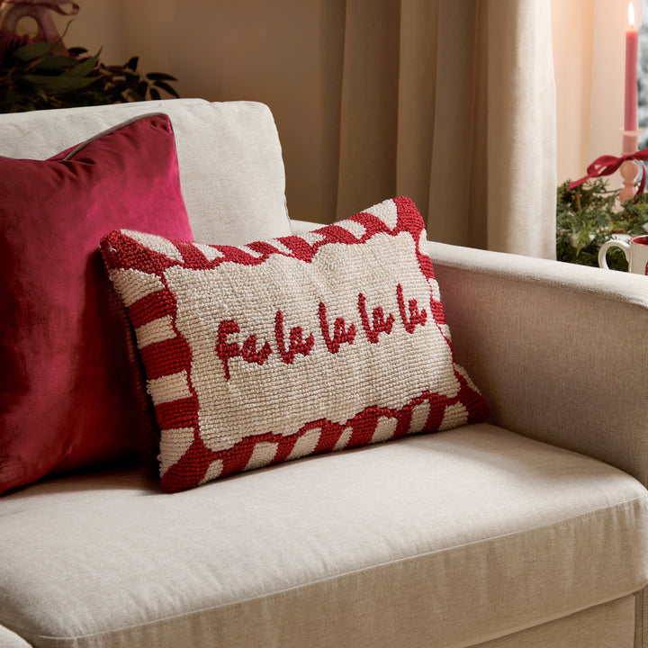 Candy Fa La La 30x50 Cushion Case Red/White
