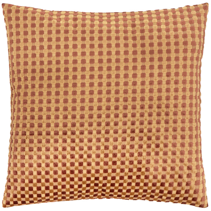 Checkered 45x45 Cushion Case Chocolate